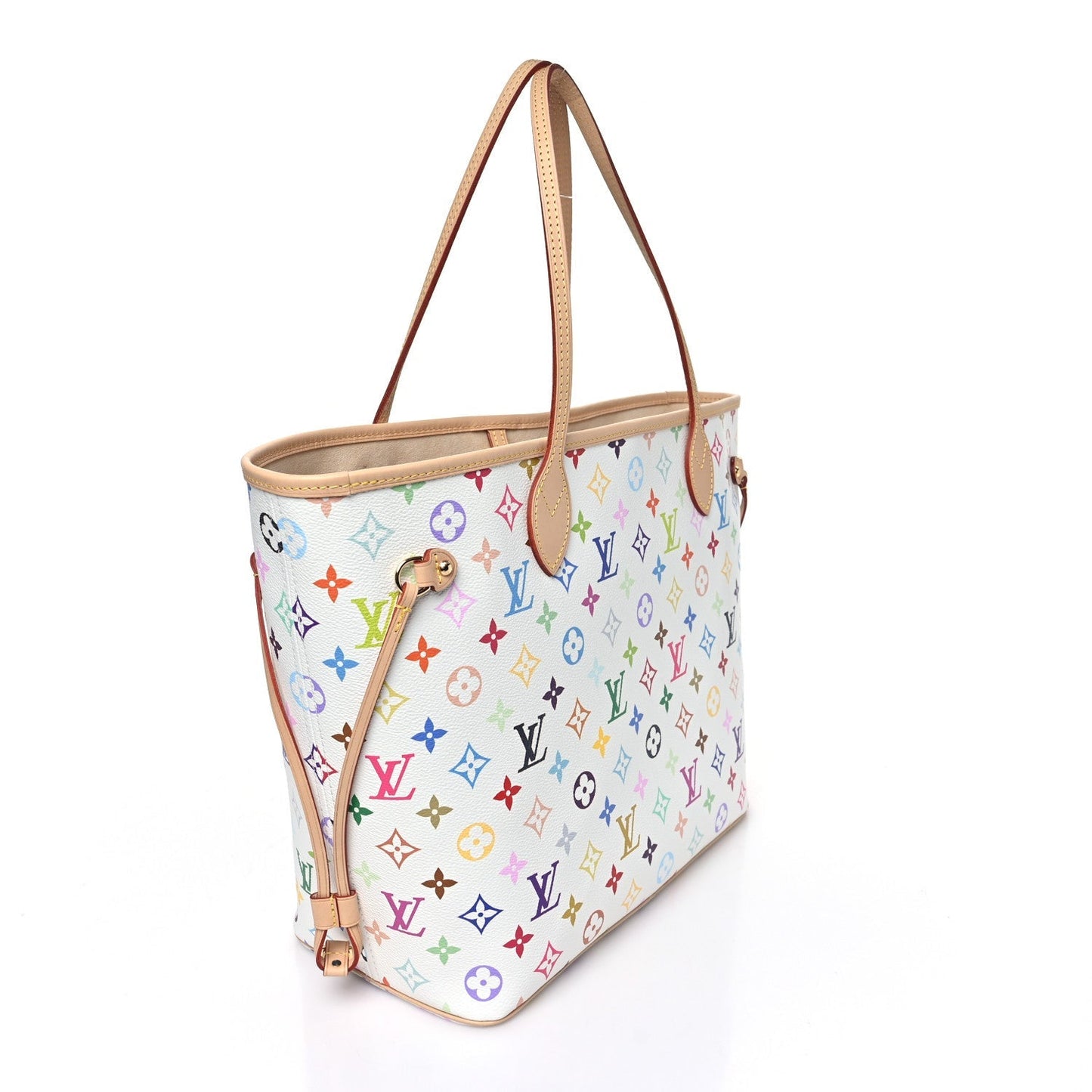 LV X TM Monogram Multicolor Neverfull MM White