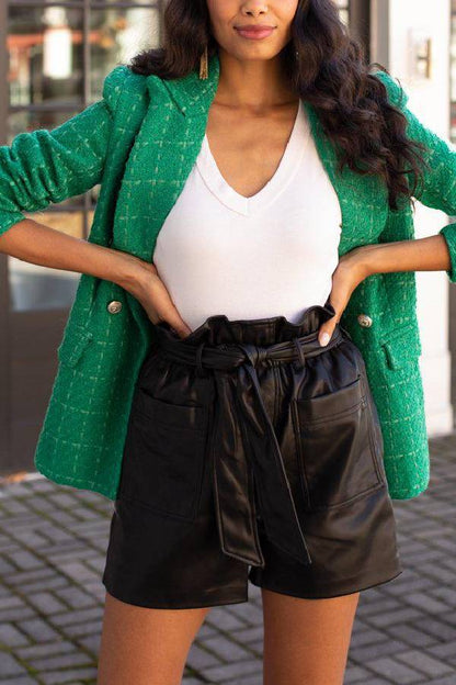 Chaqueta extragrande con puntadas en contraste