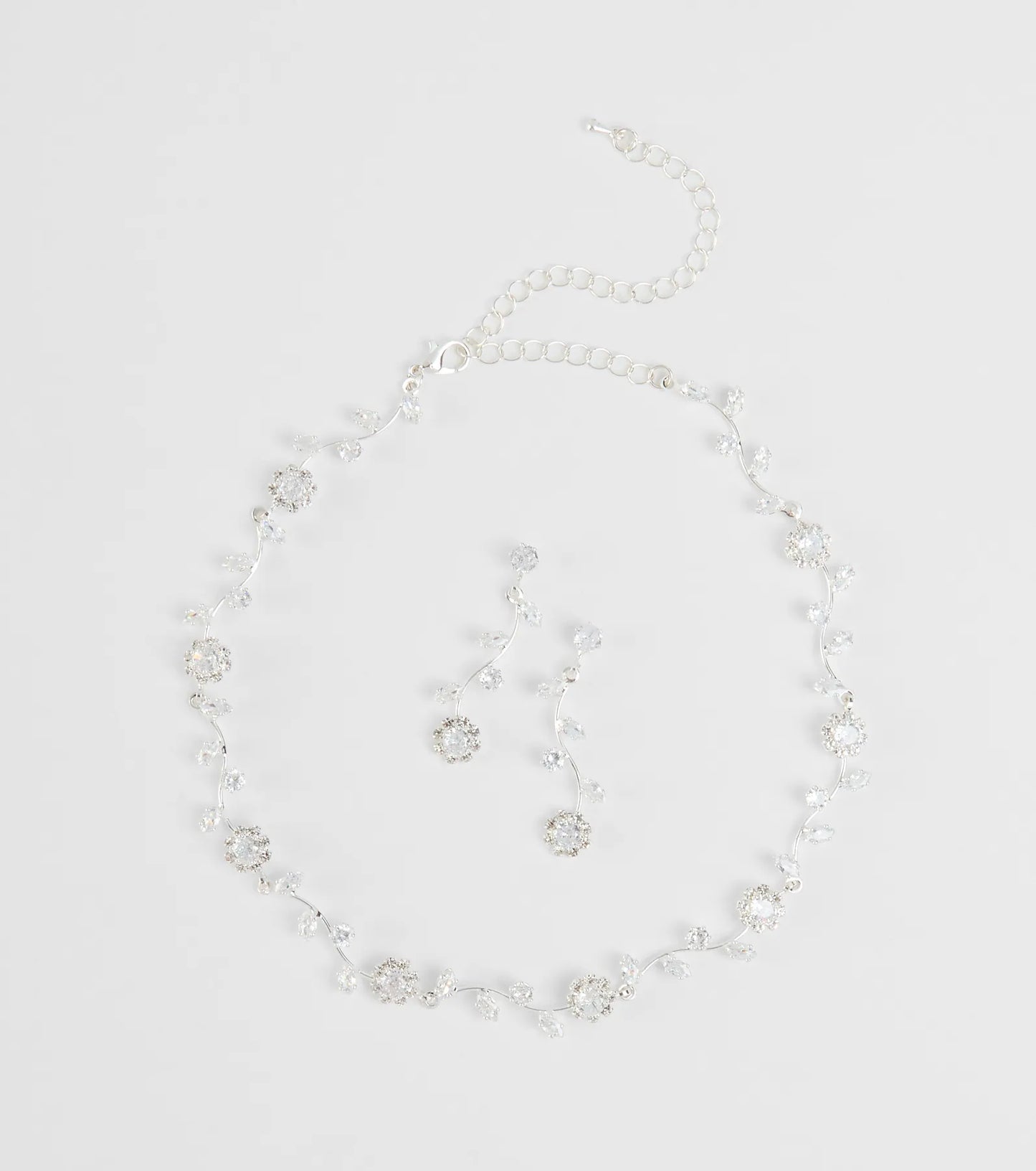 Floral Beauty Necklace And Earrings Set