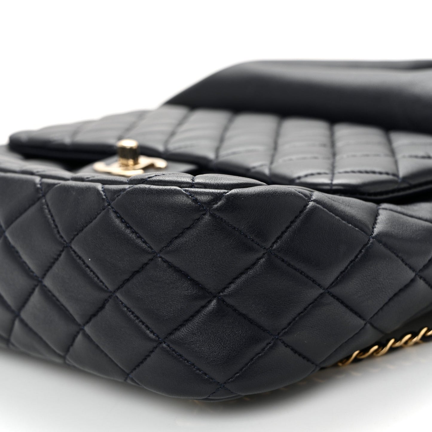 Lambskin Quilted Large In Seoul Backpack Navy