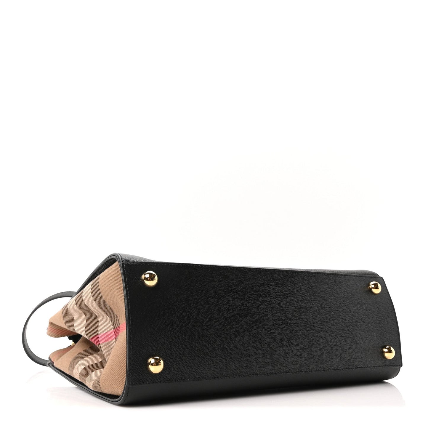 Calfskin Mega Check Small Banwell Tote Black