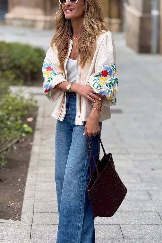 Chaqueta bohemia bordada