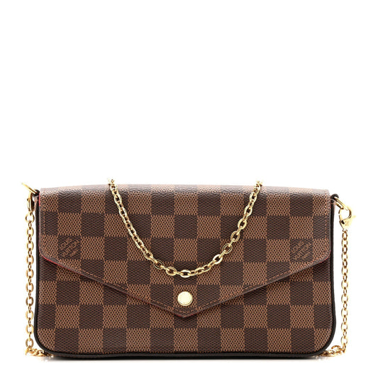 Damier Ebene Pochette Felicie Chain Wallet