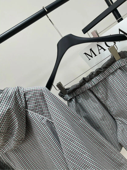 MIUMIU ACTIVEWEAR SET PLAID PATTERN 267917