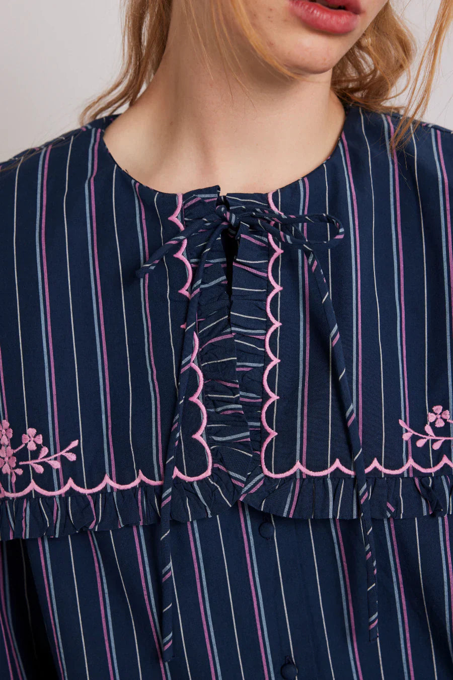 nordine blouse - navy stripe