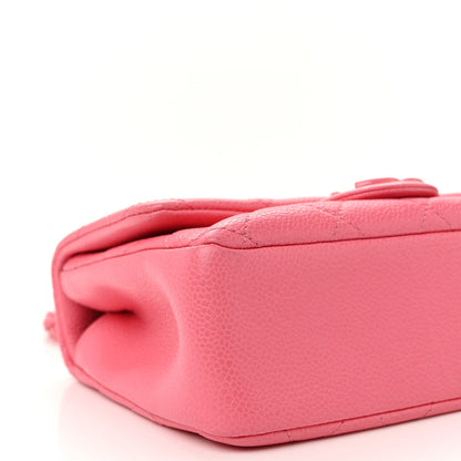 Caviar Quilted Mini Incognito Square Flap Pink