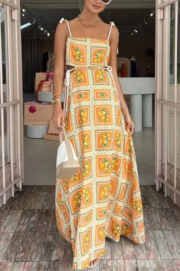 Vestido casual de verano con cordón