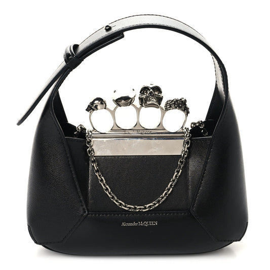 Calfskin Mini The Jeweled Hobo Black