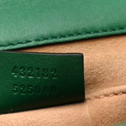 Calfskin Studded Small Padlock Shoulder Bag Emerald