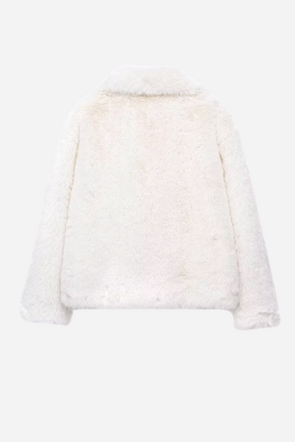 Chaqueta con cuello chal de piel sintética Lucy 