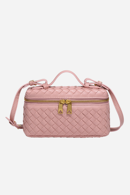 Weaved Leather Crossbody Bag