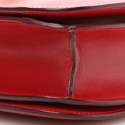 Box Calfskin Medium Classic Box Flap Bag Red