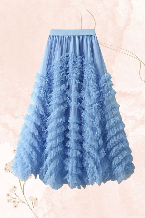 Preciosa falda pastel que adelgaza la cadera y cubre las caderas.
