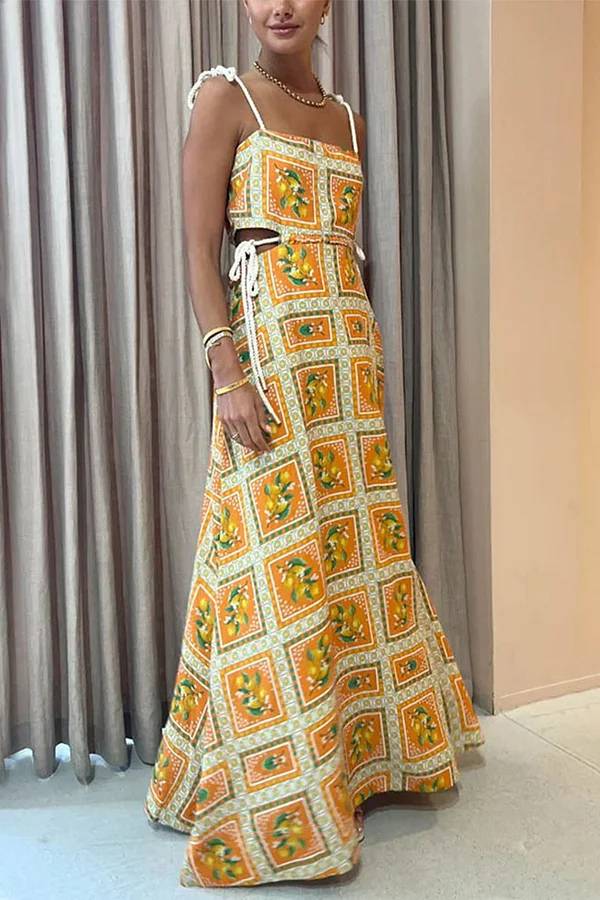 Vestido casual de verano con cordón
