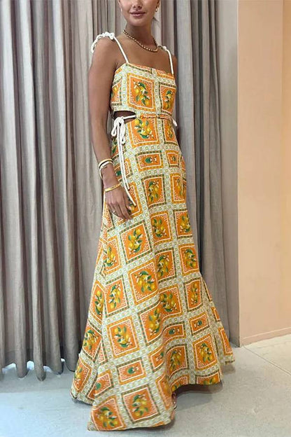 Vestido casual de verano con cordón