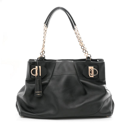 Calfskin Gancini Tote Bag Black