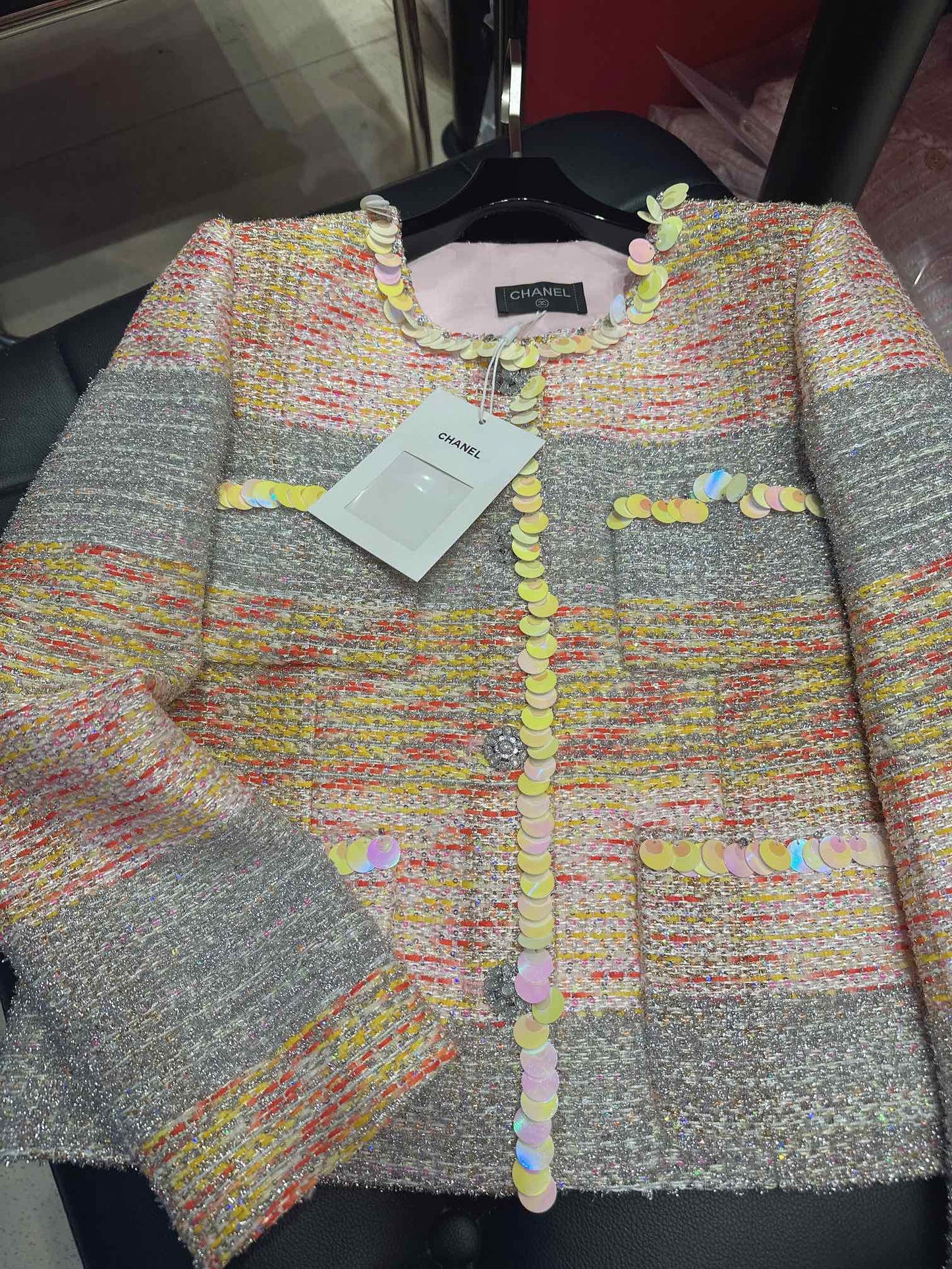 CC 25Ss Suit Jacket and Skirt Colorful Cotton