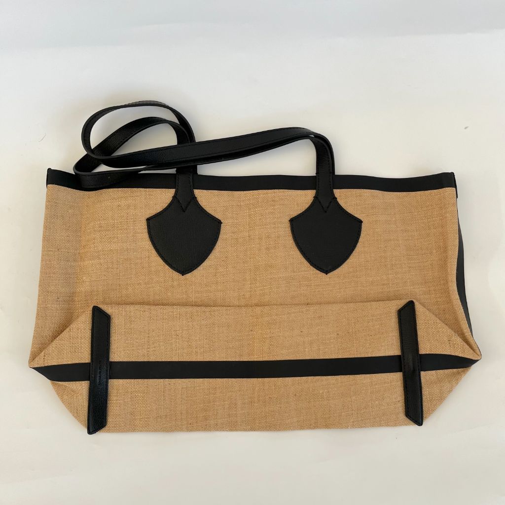 Burberry Raffia Tote bag with Leather Handles