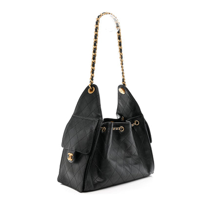 Caviar Quilted Small Chanel 25 Handbag Black