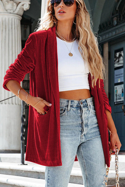 Blazer de terciopelo con bolsillos It's Just A Crush