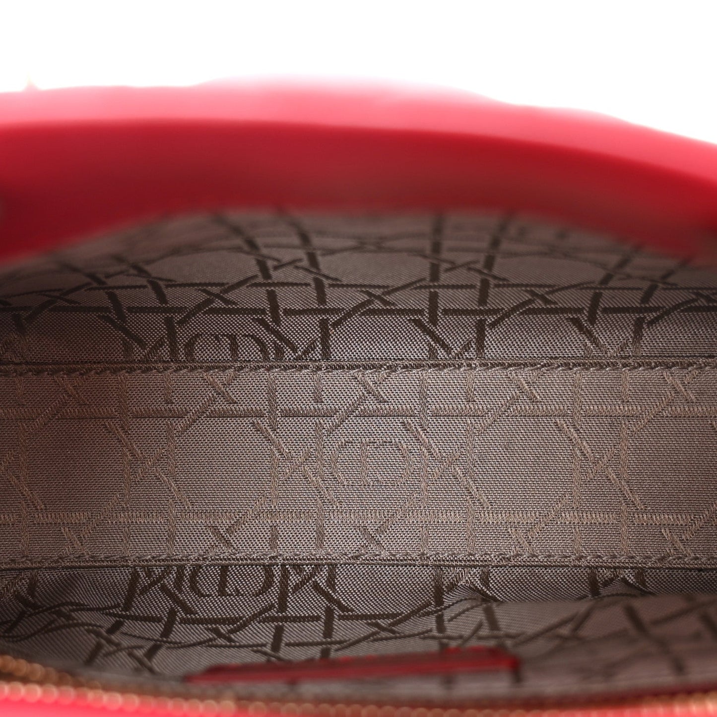 Lambskin Cannage Mini Lady Dior Red