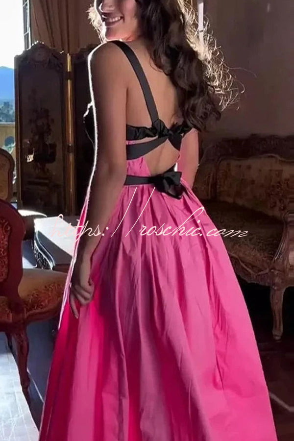 Sexy Sleeveless Backless Lace Up Maxi Dress