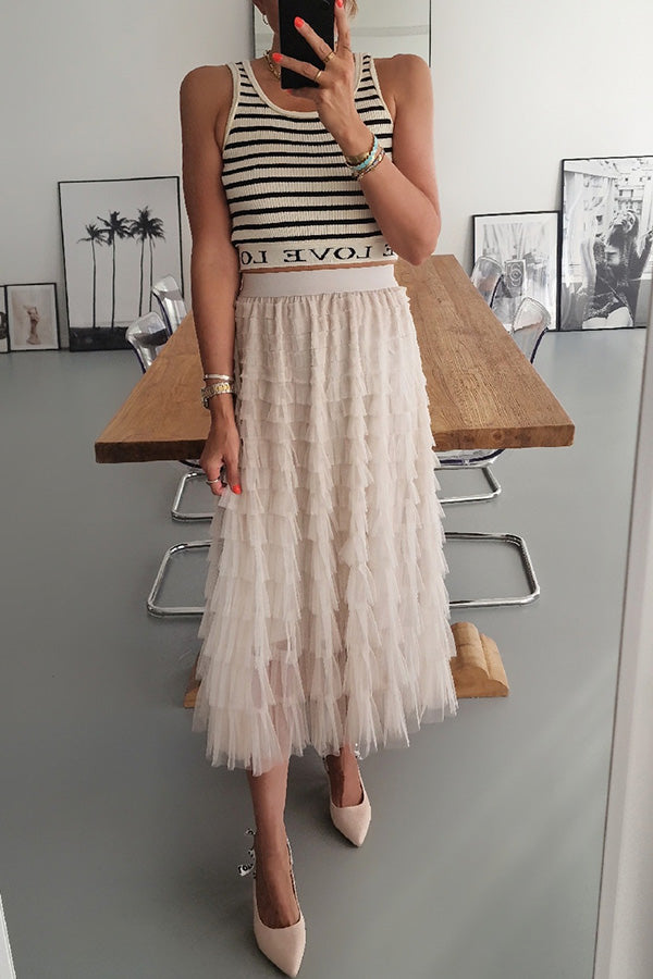 Falda de encaje Midi Rock Fifth Avenue