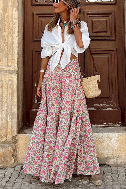 Blusa de lino con lazo delantero French Dreaming