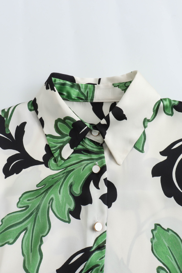 Vestido largo estilo camisa con cinturón y manga larga