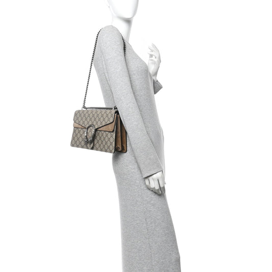 GG Supreme Monogram Small Dionysus Shoulder Bag Taupe