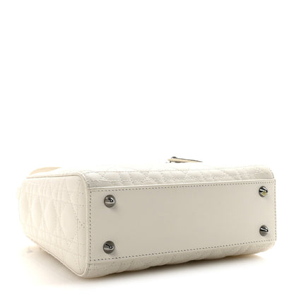 Lambskin Cannage Small My ABCDior Lady Dior White