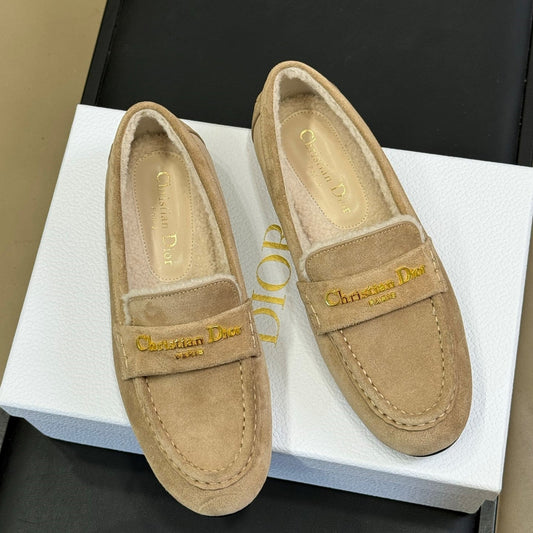 CD Alps Dior Boy Loafer Taupe Suede Wool 561809