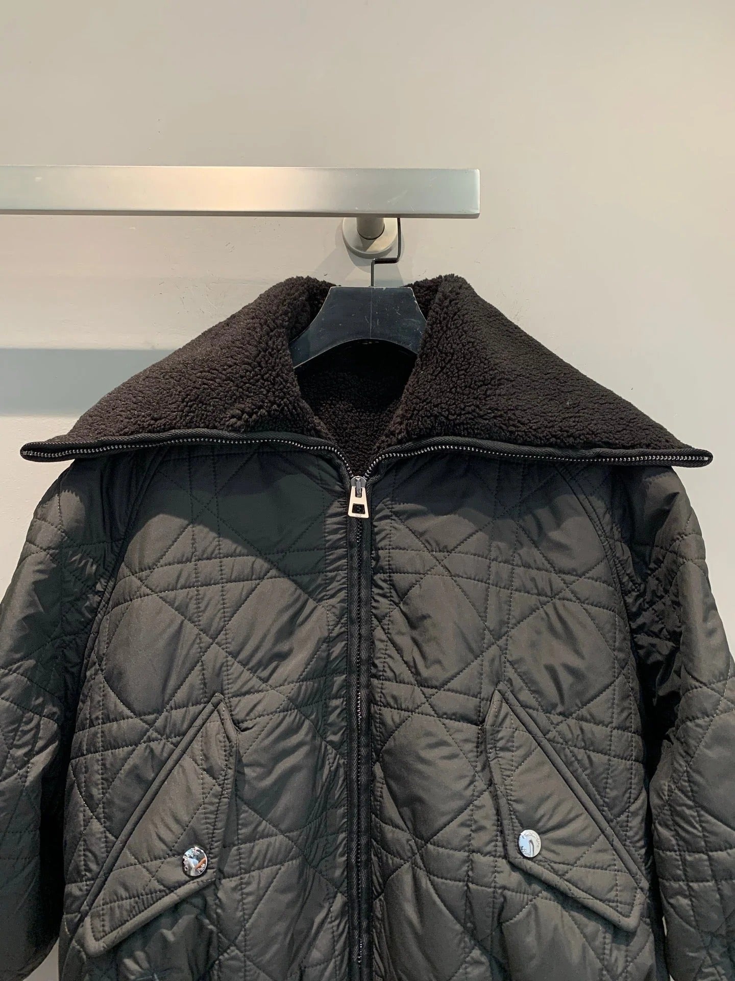 DIOR 25S COTTON SHERPA-COLLAR JACKET 536