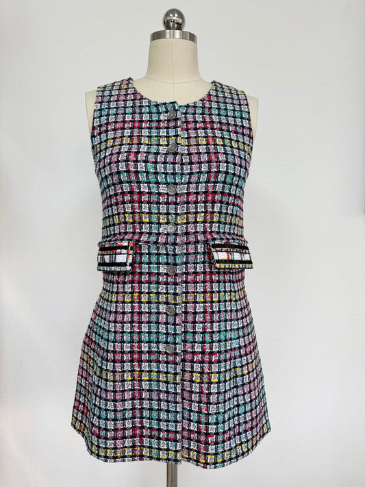 CC 25 Plaid Dress Multicolor Cotton