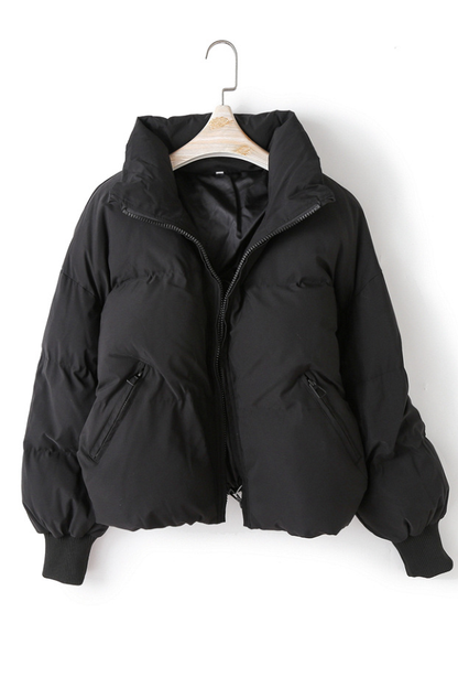 Chaqueta corta de algodón holgada, elegante y versátil 