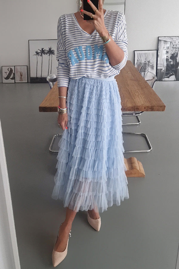 Falda de encaje Midi Rock Fifth Avenue