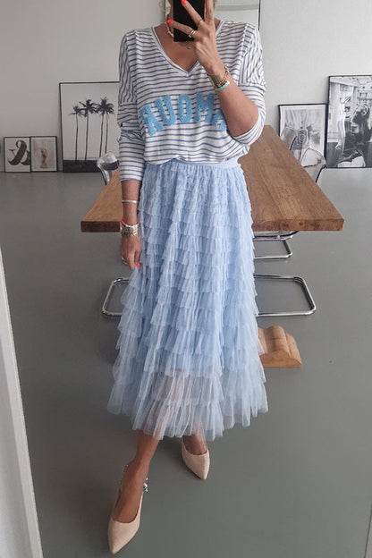 Falda de encaje Midi Rock Fifth Avenue