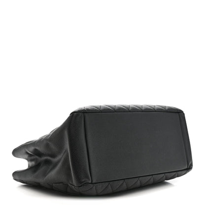 Caviar Quilted Grand Shopping Tote GST Black