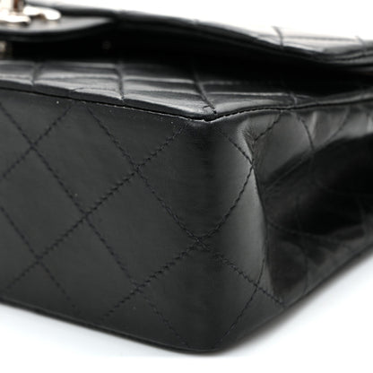 Lambskin Quilted Small Double Flap Black