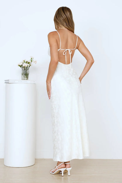 Floral Kiss Satin Maxi Dress