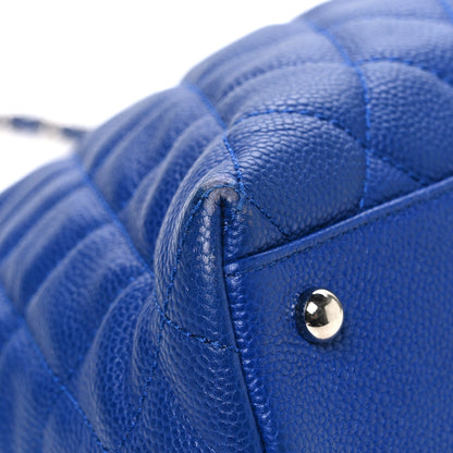 Caviar Quilted Easy Zip Tote Cobalt Blue