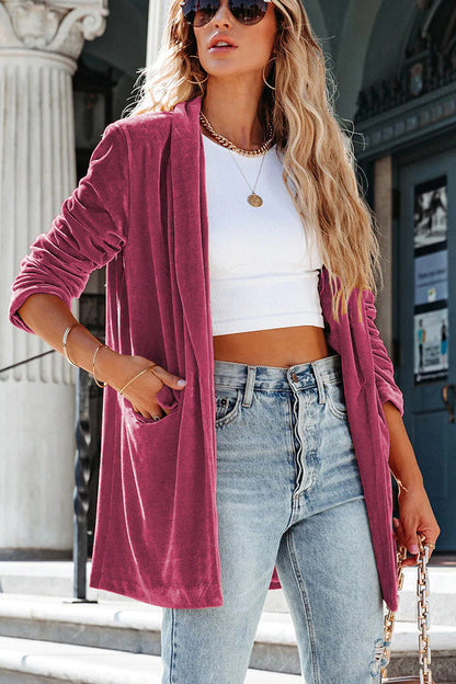 Blazer de terciopelo con bolsillos It's Just A Crush