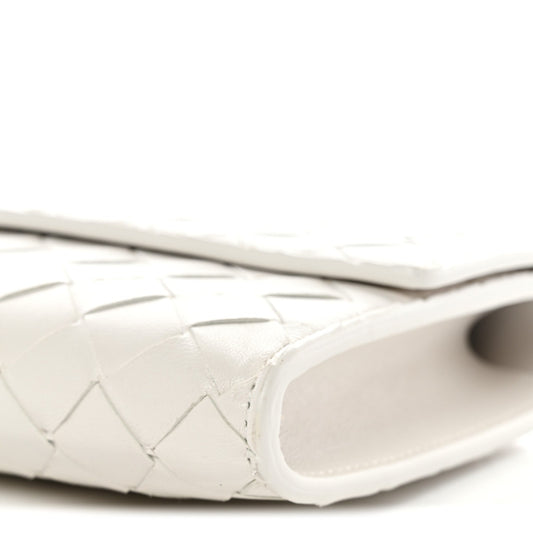 Nappa Intrecciato Long Andiamo Top Handle Clutch White