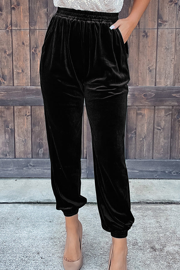 Pantalones de bolsillo de terciopelo
