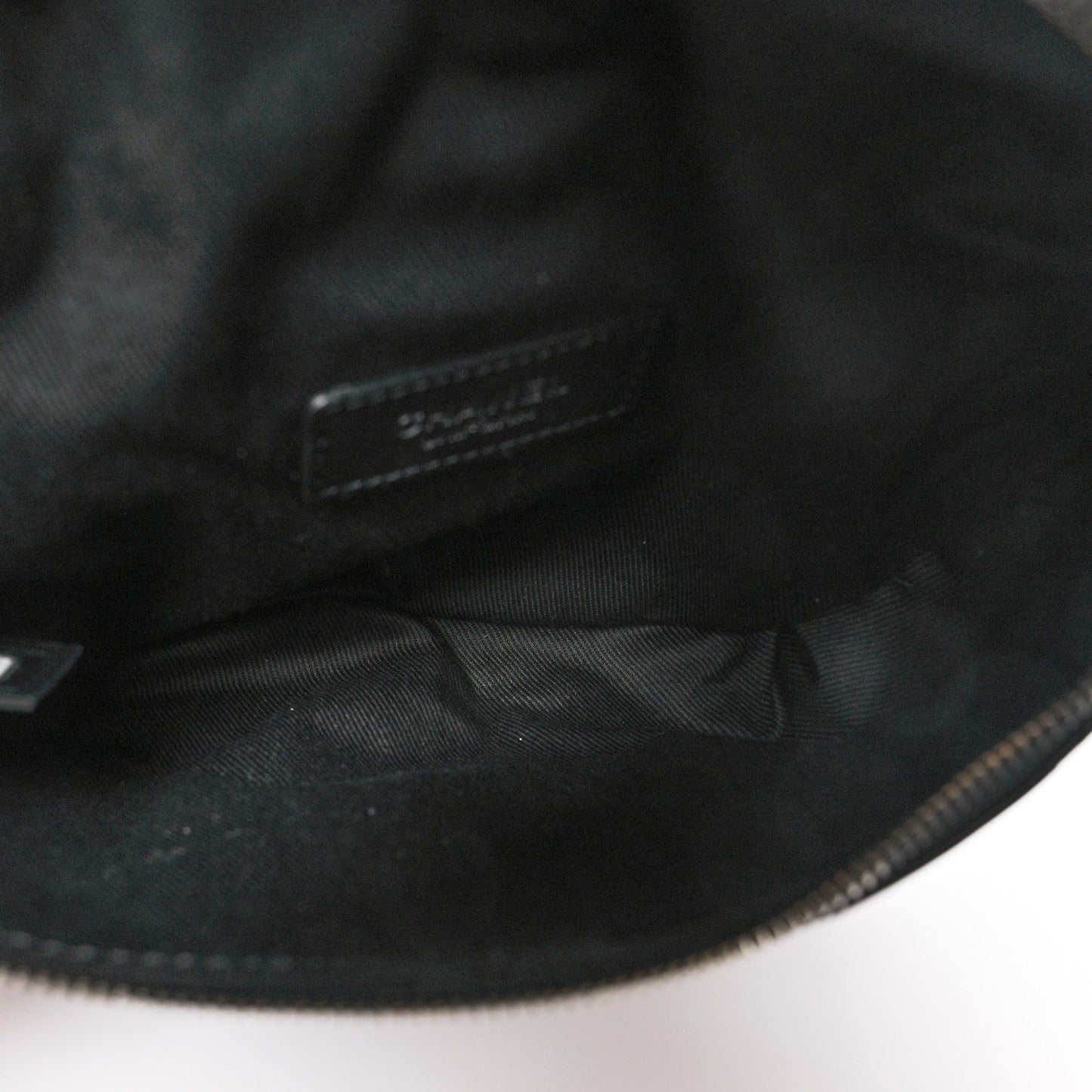 Calfskin Quilted Waist Belt Bag Black