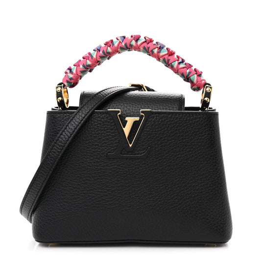Taurillon Braided Capucines Mini Black