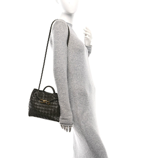 Nappa Intrecciato Small Andiamo Shoulder Bag Cypress