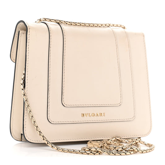 Calfskin Small Serpenti Forever Crossbody Bag White Agate
