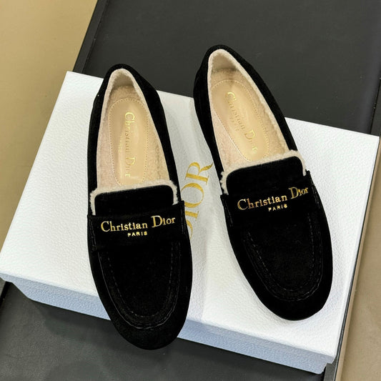 CD Alps Dior Boy Loafer Black Suede Wool 561810