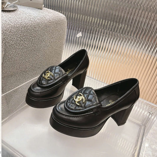 CC FW 25/26 Moccasins 9cm Black Sheepskin